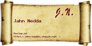 Jahn Nedda névjegykártya